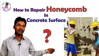 How to Repair Honeycomb in Concrete Surface  Concrete HoneyComb Repair Method [upl. by Dranyl]