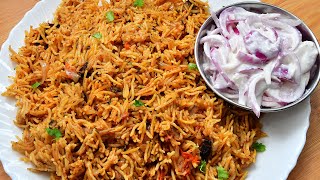 Plain Biryani Recipe Kuska Recipe Lunch Recipes [upl. by Eylatan565]