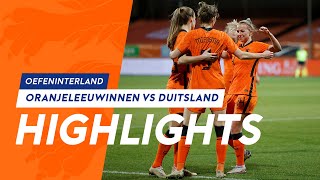 Highlights OranjeLeeuwinnen  Duitsland 2422021 [upl. by Retsim]