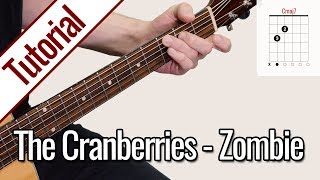 The Cranberries  Zombie  Gitarren Tutorial Deutsch [upl. by Itirp]