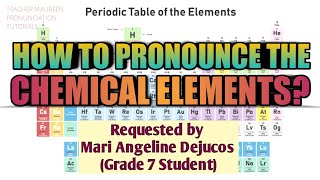 HOW TO PRONOUNCE THE 118 ELEMENTS IN PERIODIC TABLE  Teacher Maureen [upl. by Neirb]