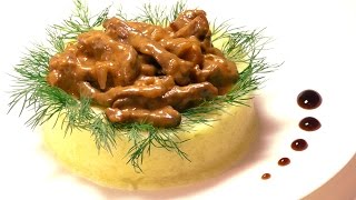 Как приготовить Бефстроганов из говядины Beef Stroganoff Пошаговый рецепт [upl. by Brade]