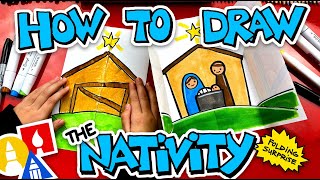 How To Draw The Christmas Nativity With Folding Surprise [upl. by Vaios]