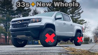 New Colorado ZR2 Wheels and 33quot Tires  PERFECT FITMENT [upl. by Redford]