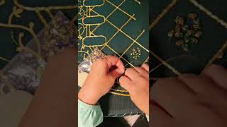 Hand goldwork embroidery goldworkembroiderytutorials [upl. by Hoshi]