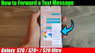 Galaxy S20S20 How to Forward a Text Message [upl. by Atilrak]