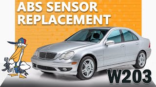 MercedesBenz W203 CClass ABS Sensor Replacement [upl. by Runck]