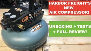 NEW Harbor Freights McGraw 3Gallon Oilless Pancake Air Compressor Tests  Full Review [upl. by Johnna]