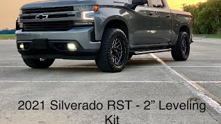 2021 Silverado Leveled on 33’s amp 20x10s  Zero rub [upl. by Ariew]