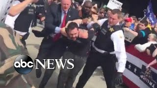 Trump Protester Rushes Stage at Ohio Rally [upl. by Tamsky]