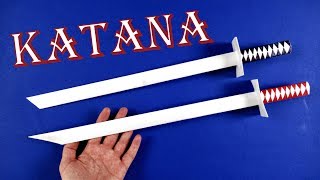 How to make a Paper Sword  Paper katana tutorial [upl. by Garwin]