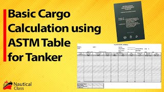 Basic Cargo Calculation using ASTM Table Tanker  Nautical Class [upl. by Er]