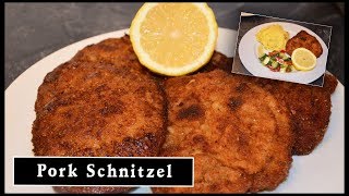 Pork Schnitzel german style Recipe  Super Marie [upl. by Rez]