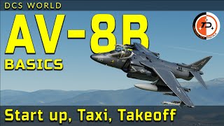 DCS WORLD  AV8B Startup Taxi and takeoff [upl. by Mcdougall650]