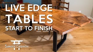 Building Live Edge Tables Start To Finish [upl. by Hestia]