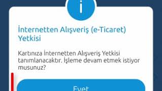 Yapı Kredi İnternet Alışverişi Açma  Kapama  Yapı Kredi Mobil  TLcard Worldcard E ticaret Açma [upl. by Wagstaff]