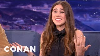 Zosia Mamet on Growing Up With David Mamet  CONAN on TBS [upl. by Etnohs]