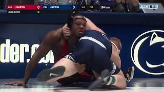 184 LBS 1 Bo Nickal Penn State vs 2 Myles Martin Ohio State  Big Ten Wrestling [upl. by Cyd]