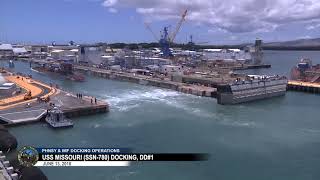 USS MISSOURI SSN780 Docking [upl. by Lindberg]