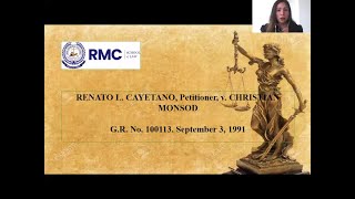 RENATO L CAYETANO v CHRISTIAN MONSOD ET AL GR No 100113 September 3 1991 [upl. by Kenti718]