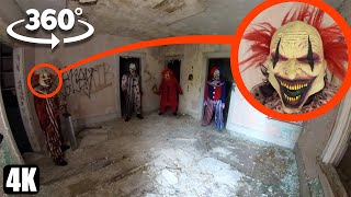 Scary Killer Clowns live in this Haunted Abandoned House 360° Camera Experience [upl. by Otho]