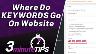 Where Do KEYWORDS Go On A Website for SEO Is Meta Keywords Tag Dead [upl. by Terrena]