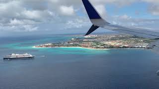 Scenic landing in Aruba Copa Boeing 737800 [upl. by Zerat]