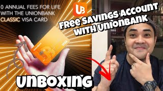 UNIONBANK FREE SAVINGS ACCOUNT  DEBIT CARD UNBOXING  Jaden Yael [upl. by Dnomal849]