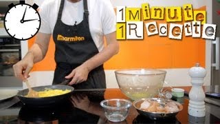 1 Minute 1 Recette  Omelette au fromage [upl. by Hairim]