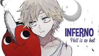 Nightcore  INFERNO Male Version  Lyrics [upl. by Resay72]