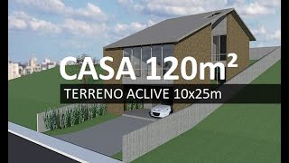 CASA DE 120m² NO TERRENO EM ACLIVE de 10X25m [upl. by Sears]