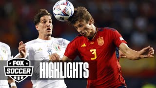 Spain vs Italy Highlights  UEFA Nations League Semifinals [upl. by Sayres72]