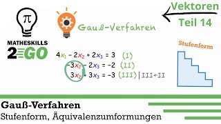 GaußVerfahren  Stufenform und Äquivalenzumformungen  Schritt für Schritt Anleitung [upl. by Marvella]