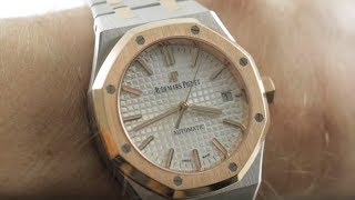 Audemars Piguet Royal Oak 37MM 15450SROO1256SR01 Luxury Watch Review [upl. by Litsyrk]