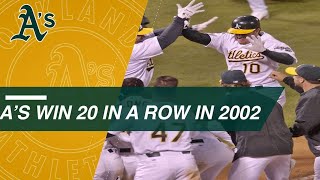 Relive the Oakland As 20game win streak in 2002 [upl. by Alfy]