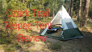 OZARK TRAIL TEEPEE TENT REVIEW [upl. by Latta]