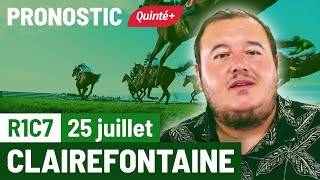 Pronostic PMU Quinté Flash à Clairefontaine R1C7 du 25 juillet 2024 [upl. by Merline]