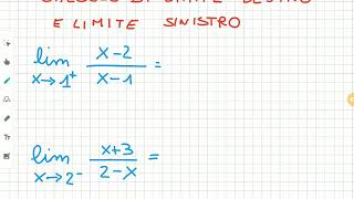 Calcolo di Limite Destro e Sinistro [upl. by Elodia]