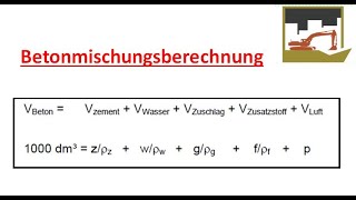 Mischungsentwurf Beton  Beispielrechnung [upl. by Alleyne]