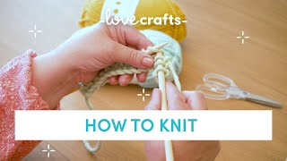 How to Knit  for absolute BEGINNERS [upl. by Lirbij]