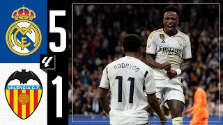 Real Madrid 51 Valencia  HIGHLIGHTS  LaLiga 202324 [upl. by Latt]