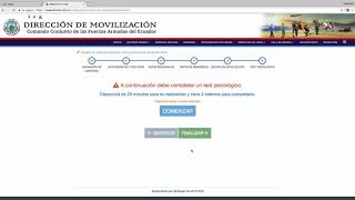 Servicio Militar Registro en Línea Acuartelamiento 2019 Ecuador Dirmov [upl. by Nnaes]