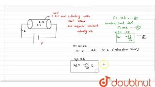 i Derive an expression for drift velocity of free electrons ii How many drift velocity of [upl. by Anetsirk417]