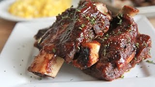 Oven Baked BBQ Beef Ribs Recipe [upl. by Hctub]