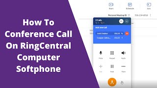 How To Conference Call On RingCentral Computer Softphone [upl. by Erodisi928]