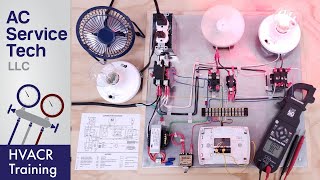 Teaching HVAC ELECTRICAL Wiring Components Troubleshooting to Students using a Training Board [upl. by Pardner10]