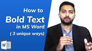 How to Bold Text in Ms Word [upl. by Nadual]