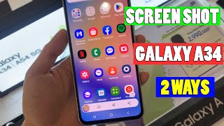 SAMSUNG GALAXY A34 2 WAYS TO TAKE SCREENSHOTS [upl. by Bortman]