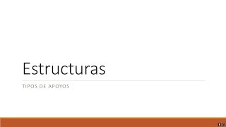 Tipos de apoyos en estructuras [upl. by Eeliak]