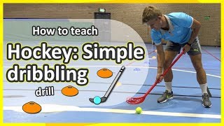 Hockey 1 Simple dribbling Key points  Teaching Fundamentals of PE [upl. by Ocicnarf]